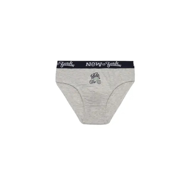 Minerva Παιδικό Slip Αγόρι New York - Τριπλό Πακέτο, Χρώμα Μπλε Ρουά-Μαρίν-Γκρι Μελ. 2