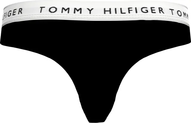 Tommy Hilfiger Γυναικείο String Classic Thong Repeat Logo Waistband, Χρώμα Μαύρο 2