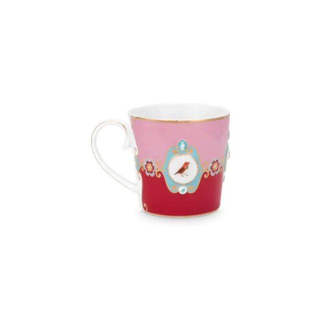 Pip Studio Σετ 2 Πορσελάνινες Κούπες 300ml / Set 2 Mugs in Deluxe Gift Box: Love birds (Red/Pink) 3