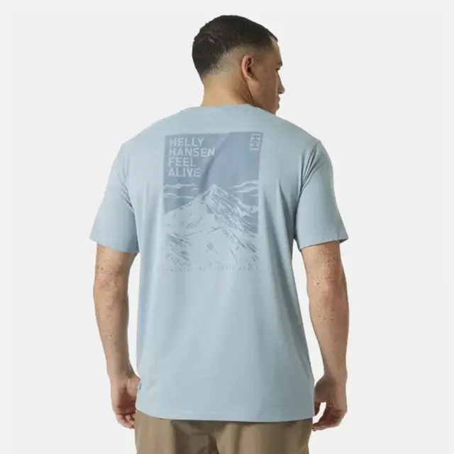 Helly Hansen Skog Graphic T-Shirt Windy Blue - 2XL 3