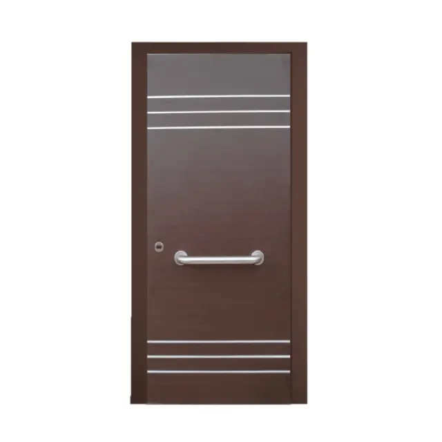 Εσωτερική Πόρτα Wenge με inox ΚΠ 115