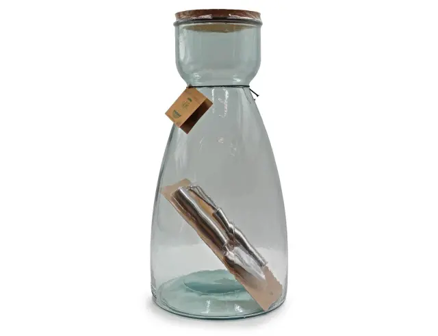 Γυάλινο Φυτώριο Glass Drops Green Terrarium (4815_5) Mε εργαλεία, Aπό 100% ανακυκλωμένο γυαλί, Χωρητικότητας 9000ml, Διαστάσεων Ø 21.5 x Υ 43.5 cm 4815_5 2