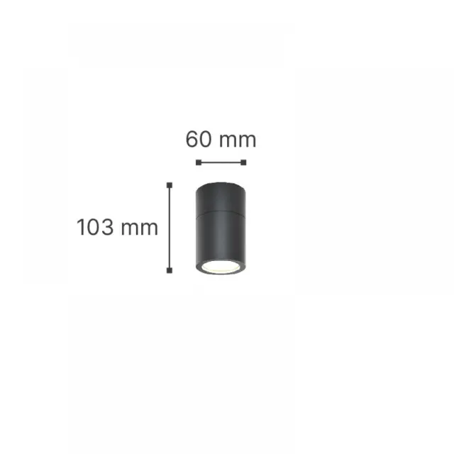 it-Lighting Chelan 1xGU10 Outdoor Ceiling Down Light Anthracite D:10.3cmx6cm (80300144) 2