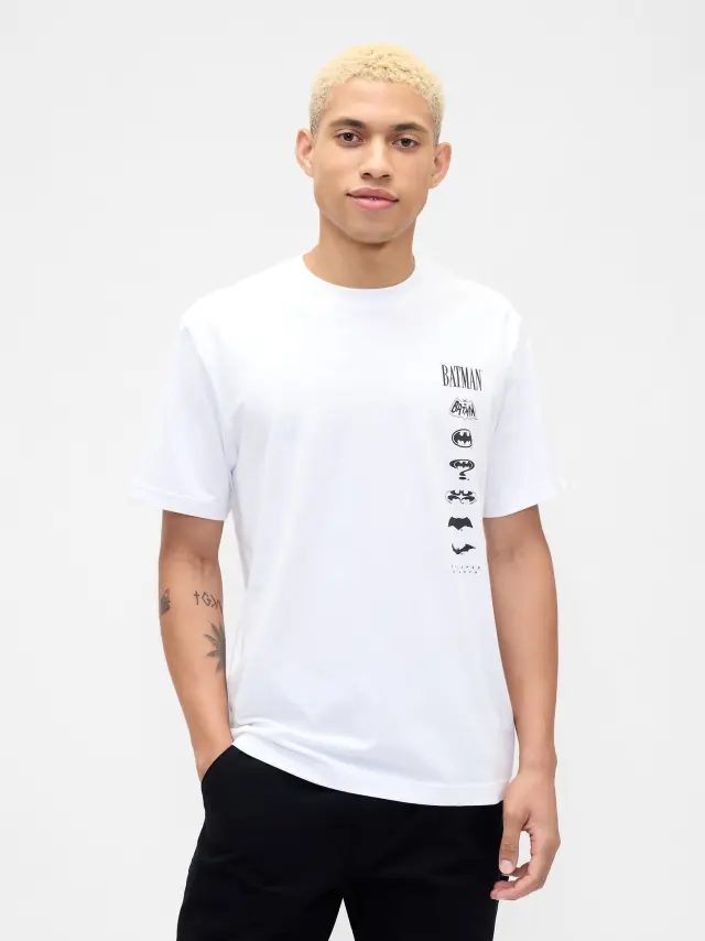 DCâ„¢ Batman Everyday Soft Relaxed Graphic Μπλούζα white