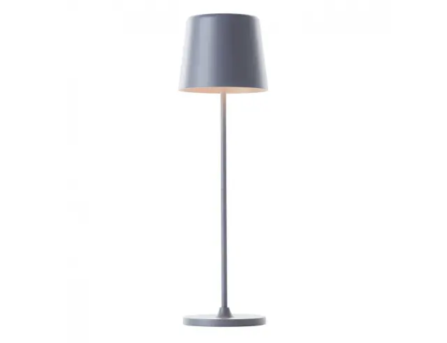 Επιτραπέζιο φωτιστικό LED Brilliant Kaami με μπαταρία, USB, ισχύ 2W και διαστάσεις 10x10x37cm - Ματ Γκρι