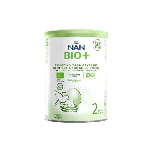 Nestle NAN Bιο 2 Βιολογικό Γάλα Δεύτερης Βρεφικής Ηλικίας σε Σκόνη 6m+ 400gr.