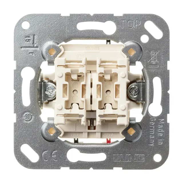2-gang blind switch insert, 1-pole push 539VU