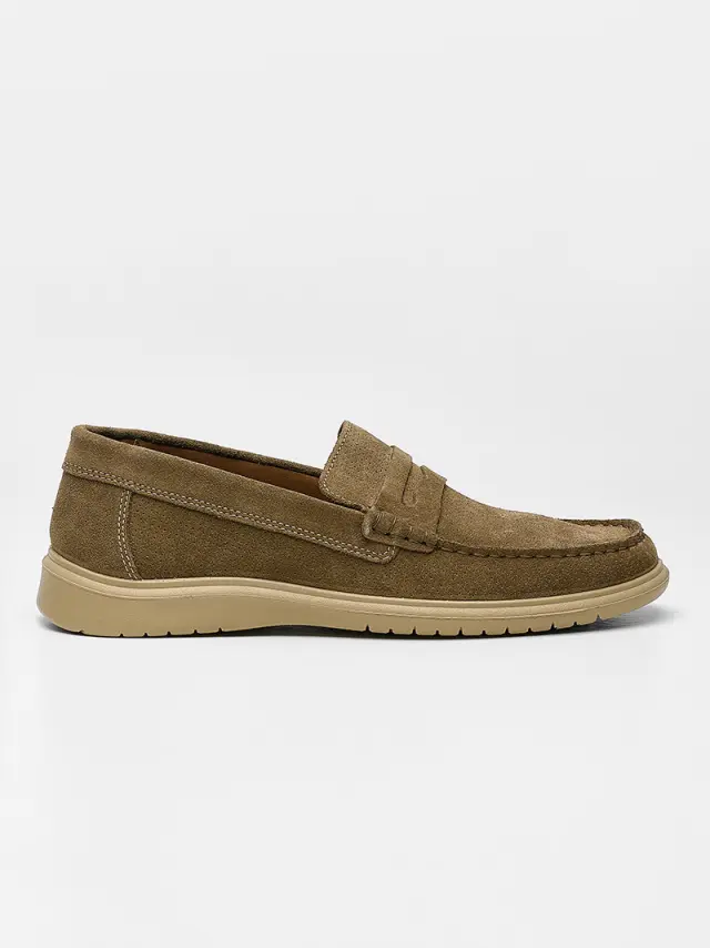 Imac Μοκασίνια-Loafers Ανδρικό δέρμα Nubuck Καφέ IMA/751160 TORTORA 2