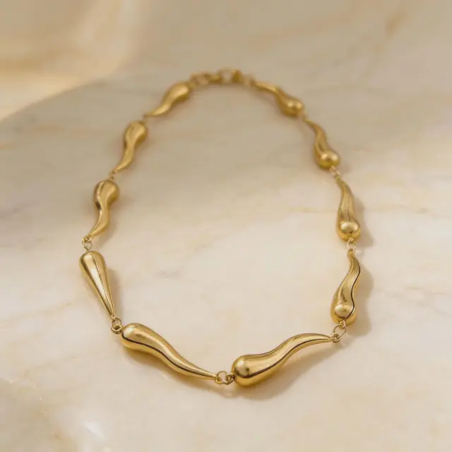 Golden Wave Necklace