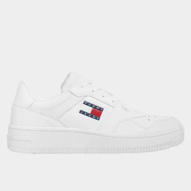 Tommy Hilfiger - Ανδρικά Δερμάτινα Sneakers Tjm Retro Basket Ess EM0EM01395-YBR Λευκό - 44 2
