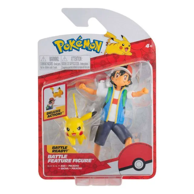Pokemon - Battle Feature Figure - Ash AND Pikachu W10 PKW2473 2
