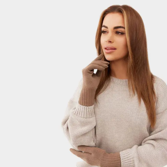 Γάντια Μάλλινα 100% MERINO WOOL Ander Classy 1019034 Κάμελ - ONESIZE 2
