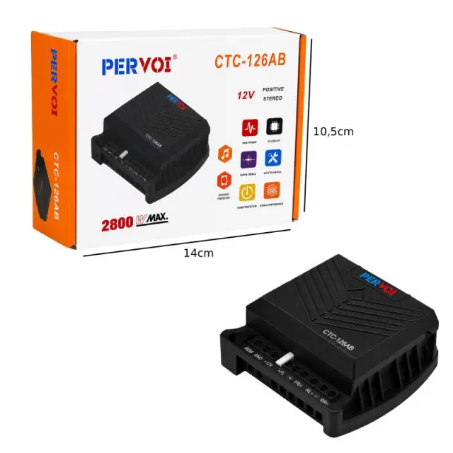 PerVoi Ενισχυτής Ήχου Αυτοκινήτου 12V 2800W CTC-126AB - Car Audio Amplifier 014507 2