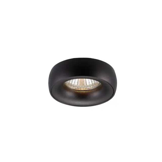 Ikon 03308/B Χωνευτό σποτ σταθερό GU10 ø8.5cm sanded black Μαύρο