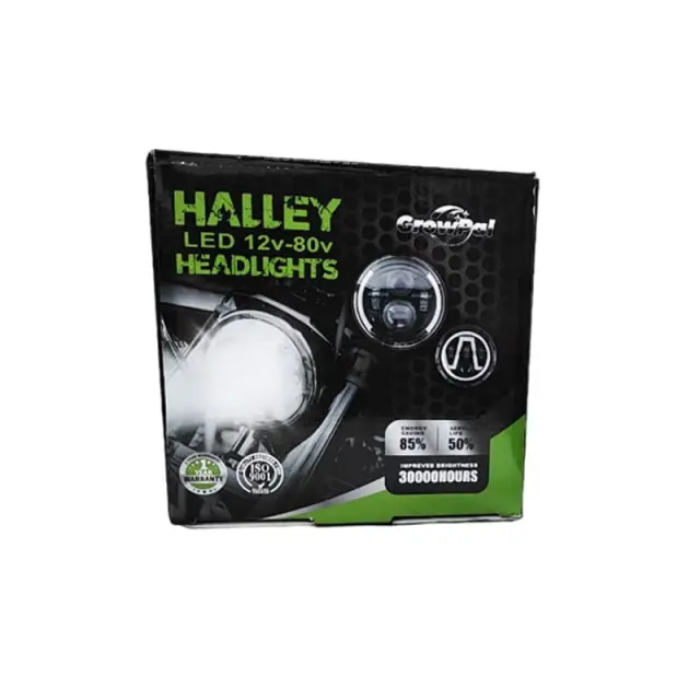 Halley GrowPal LED στρογγυλός προβολέας μηχανής νεκροκεφαλή 12V-80V - Headlights motor 68766-351 3