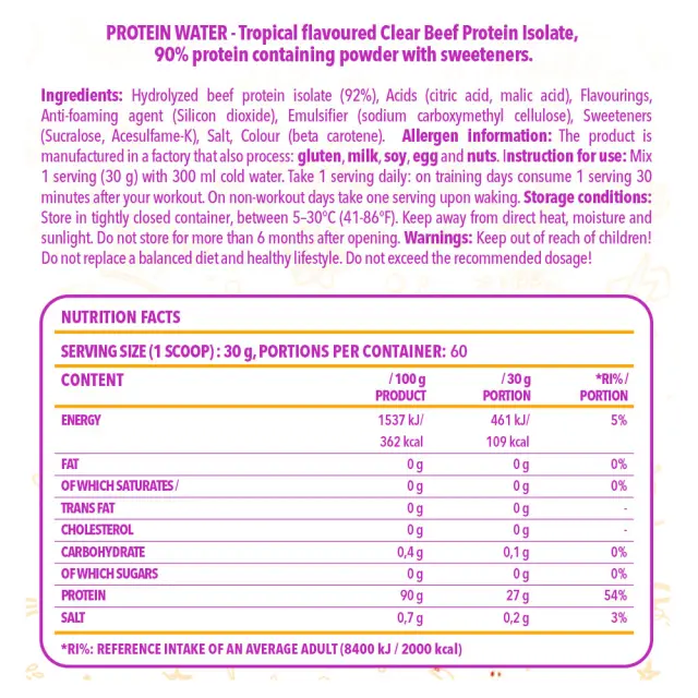Nanosupps Protein Water tropical, 1800-g 2