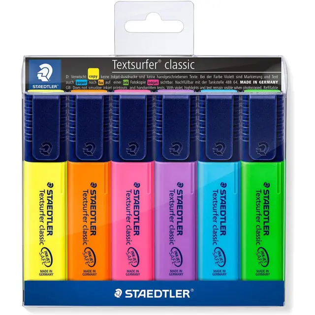 Staedtler Μαρκαδόροι Υπογραμμίσεως Σετ 6 Χρώματα