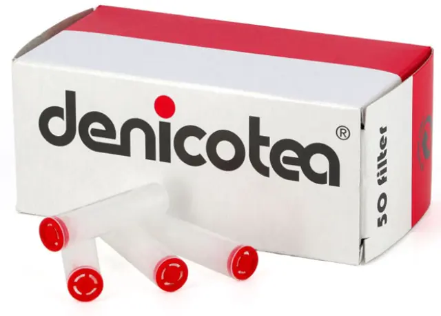 Denicotea Ανταλλακτικά Φίλτρα Πίπας 8mm - Short (Μήκος 35mm) - 50τεμ.