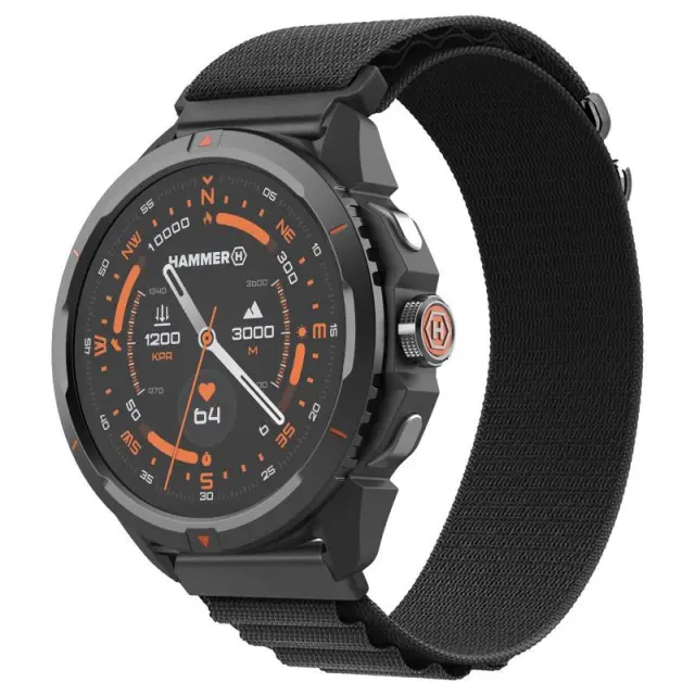 Smartwatch Hammer Watch 2 1.5" Μαύρο-Πορτοκαλί N71218