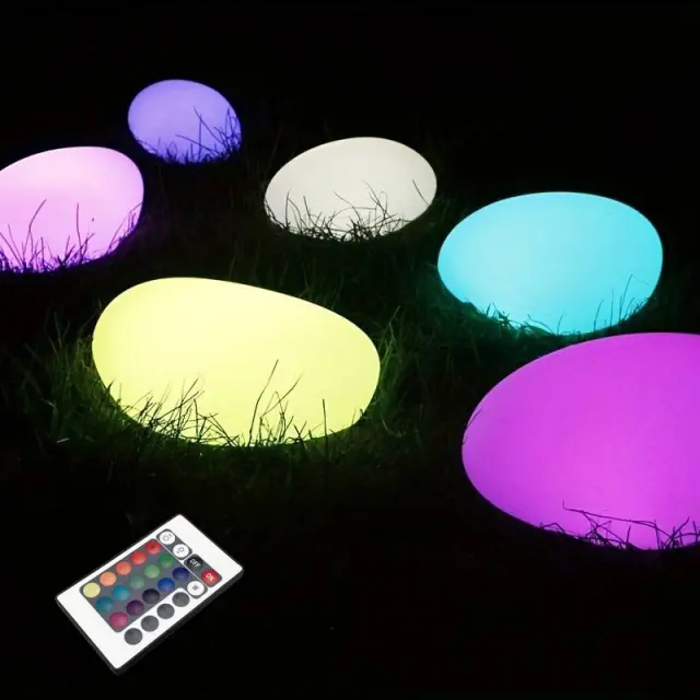ΗΛΙΑΚΗ/ΕΠΑΝΑΦΟΡΤΙΖΟΜΕΝΗ RGBW LED ΠΕΤΡΑ 26*20*14cm IP54 LiFePO4 1800mAh / NOST2620RGBW