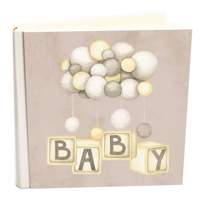 Άλμπουμ my album Baby Σύννεφο boho style με ριζόχαρτο 35x35cm και κουτί άλμπουμ