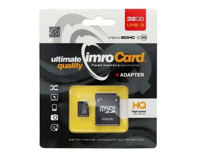 Imro® microSDHC 32GB Class 10 UHS-III με Aντάπτορα