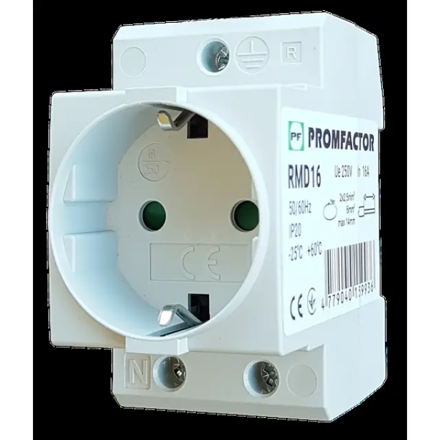 Din Rail Socket RMD16 16A, 230V