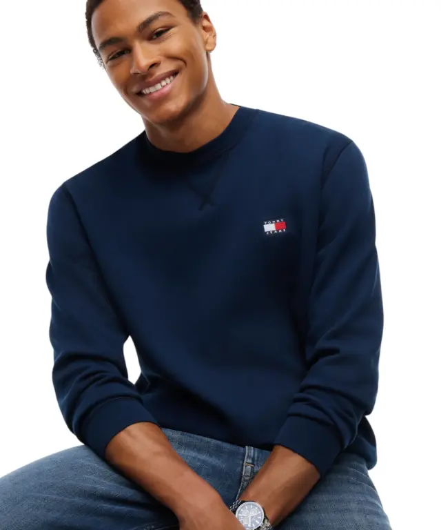 Tommy Hilfiger - Ανδρικό Φούτερ TJM Reg Badge Crew DM0DM23607-C1G Μπλε Σκούρο 3
