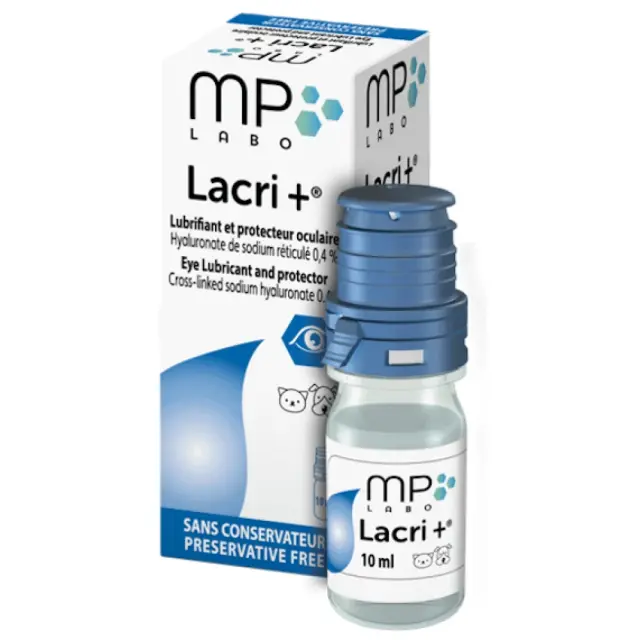 MP Labo Lacri Plus+ Οφθαλμικές Σταγόνες για Σκύλο & Γάτα 10ml