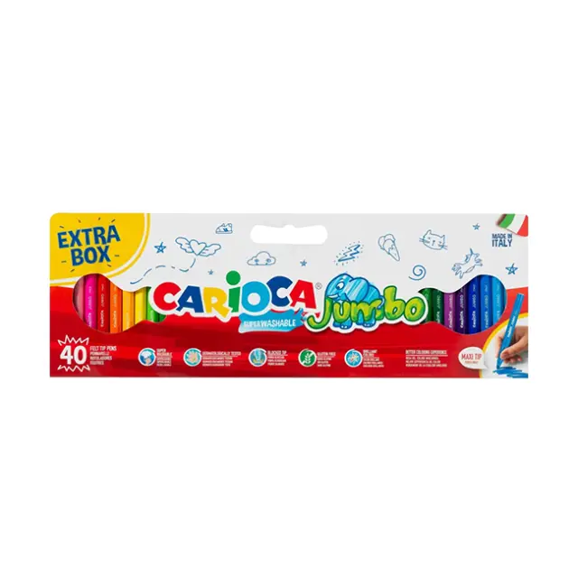 Carioca Μαρκαδόροι Ζωγραφικής Jumbo 40 χρώματα (41258)
