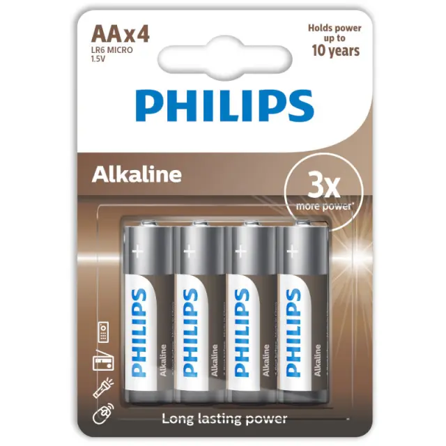 Αλκαλικές Μπαταρίες Philips Eco Alkaline - AA - 1.5V - 4 τεμάχια1012009
