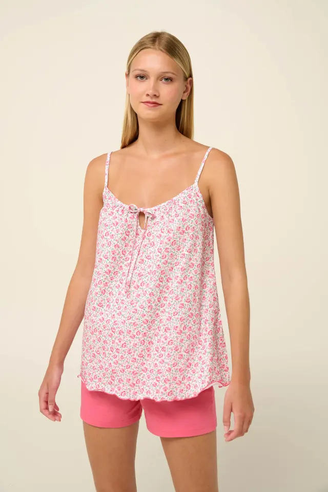 Vamp Βαμβακερό Babydoll Pink Dove Φλοράλ - XL 2