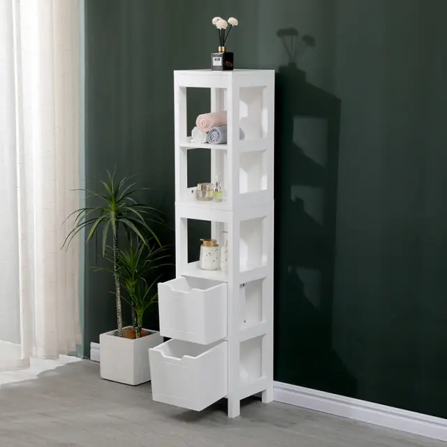 Ντουλάπι-στήλη Kelby pakoworld mdf λευκό 30x30x144εκ 2