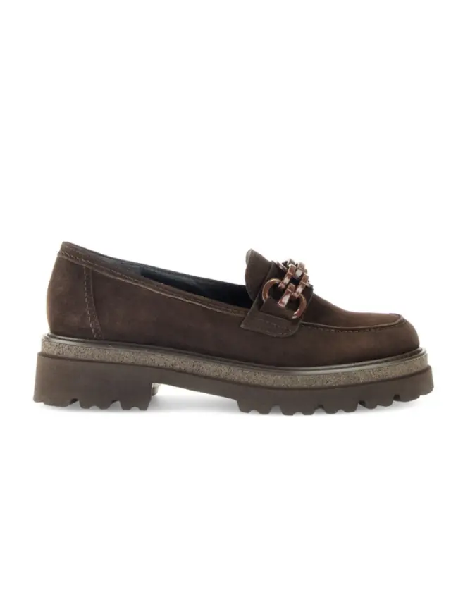 Gabor Μοκασίνια-Loafers Γυναικείο δέρμα Nubuck Καφέ GAB/55242 18-CHOCOLATE 3