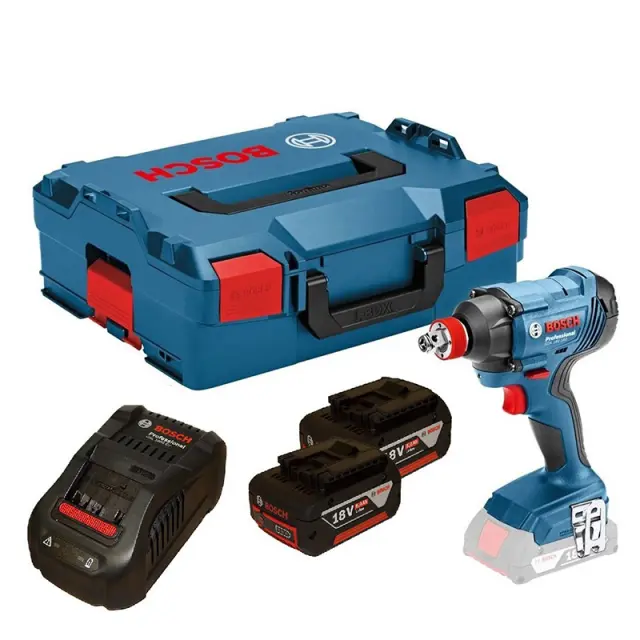 Σετ Μπουλονόκλειδο Μπαταρίας 18V 1/2" & 1/4" BOSCH GDX 18V-180 Με 2 Μπαταρίες Φορτιστή Και Θήκη L-BOXX