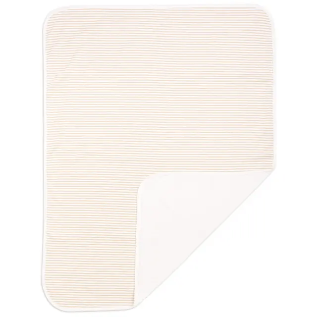 Κουβέρτα Διπλής Όψεως 75x100cm Interlock Beige Stripes 5904506811281 3