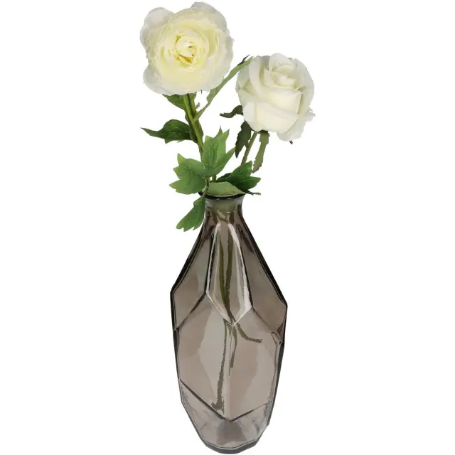 Βάζο Καφέ Ανακυκλωμένο Γυαλί 13x13x31cm 2
