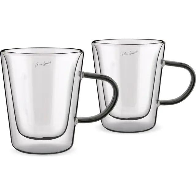 Σετ Ποτήρια Τσαγιού VASO Lamart LT9120 Γυάλινα με Διπλό Τοίχωμα 300ml Μαύρα 2 Τεμ 3