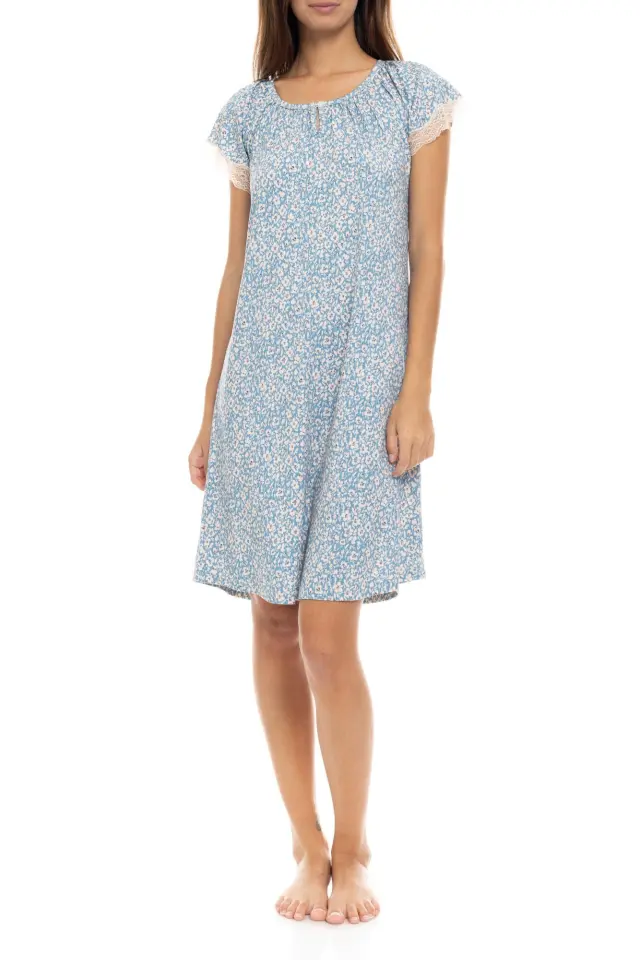 S1415 - Type - NIGHTGOWN BLUE FLOWER - M