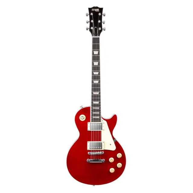 MAX GIGKIT ΠΑΚΕΤΟ ΗΛΕΚΤΡΙΚΗΣ ΚΙΘΑΡΑΣ LP STYLE DARK RED 2