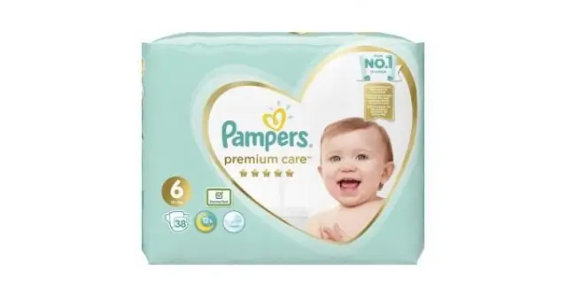 PAMPERS Πάνες με Αυτοκόλλητο Premium Care No. 6 για 13-18kg 38τμχ