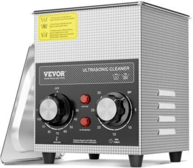 Καθαριστής Υπερήχων Vevor 2lt Inox με Ψηφιακό Χρονοδιακόπτη