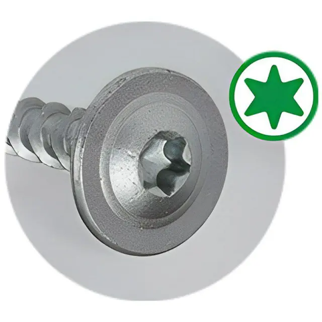 FSCO 28638 - Βίδες Ξύλου Ροδέλας Ασημί Hobocoat 8X40 (200τμχ)
