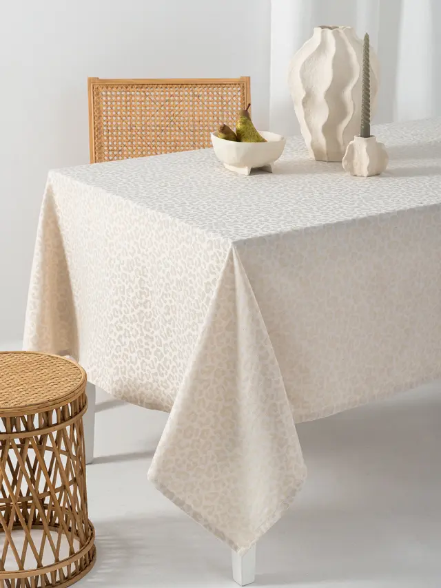 Τραπεζομάντηλο 175x320 Αλέκιαστο Formal Dinner Palamaiki Lita 50% Βαμβάκι-50% Πολυέστερ- Beige
