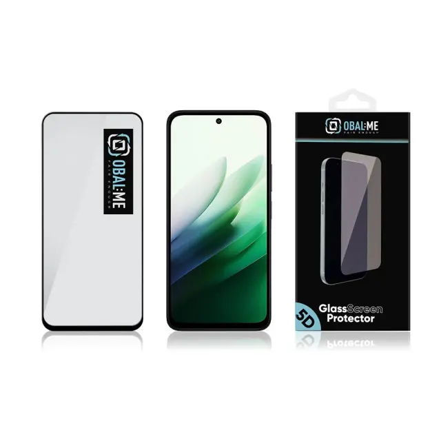 OBAL:ME 5D Glass Screen Protector for Xiaomi Redmi 15 4G/5G Black 3