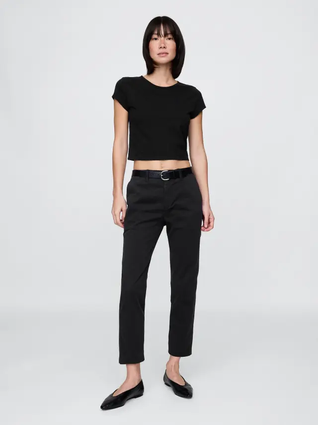 Μαύρο Downtown Khakis Παντελόνι με Washwell Black