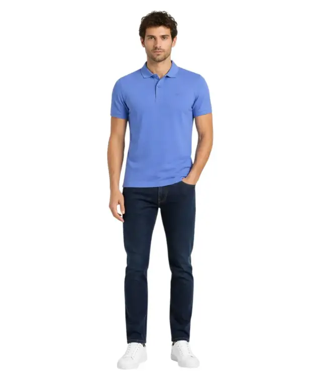 Rifle- Ανδρικό T-shirt Polo RFP249-AZZURR Μπλε - M