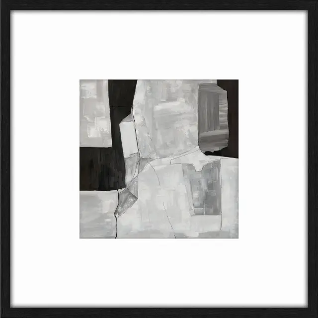 Πίνακας τοίχου Obraz ASH 105‑9804 80x80 minimal wall art Άσπρο Γκρί Καφέ Μαύρο Σκούρο Γκρί Σκούρο Καφέ