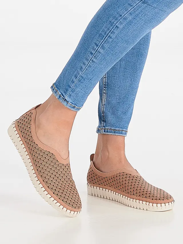 Comodissima Μοκασίνια-Loafers Γυναικείο δέρμα Nubuck Καφέ COM/OPORTUNIO BROWN 2
