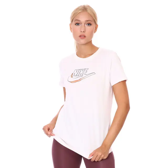 Nike Sportswear Futura Γυναικείο Αθλητικό T-shirt DJ1820-640 Ροζ - S
